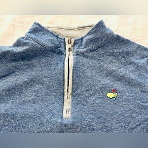 Masters Collection Blue & Gray 1/4 Zip Pullover Sweatshirt Men’s Size L